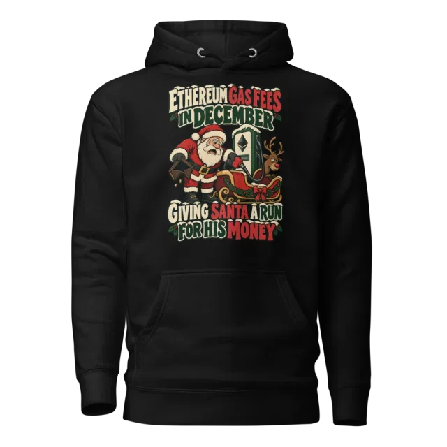 Ethereum Gas Fees in December Giving Santa a Run for His Money Hoodie in Black