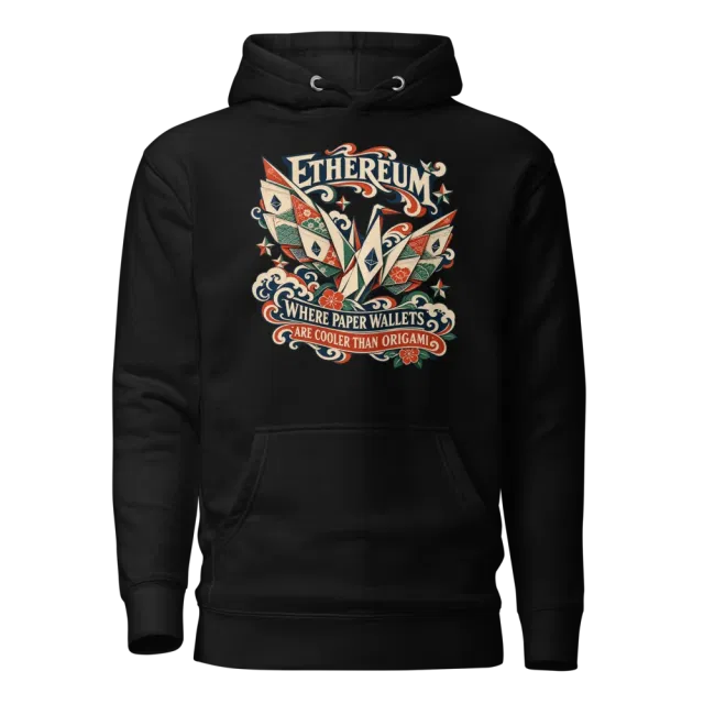 Ethereum Where Paper Wallets Are Cooler Than Origami Hoodie in Black