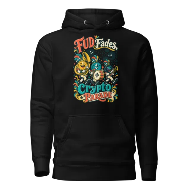 FUD Fades, Crypto Parade Hoodie in Black