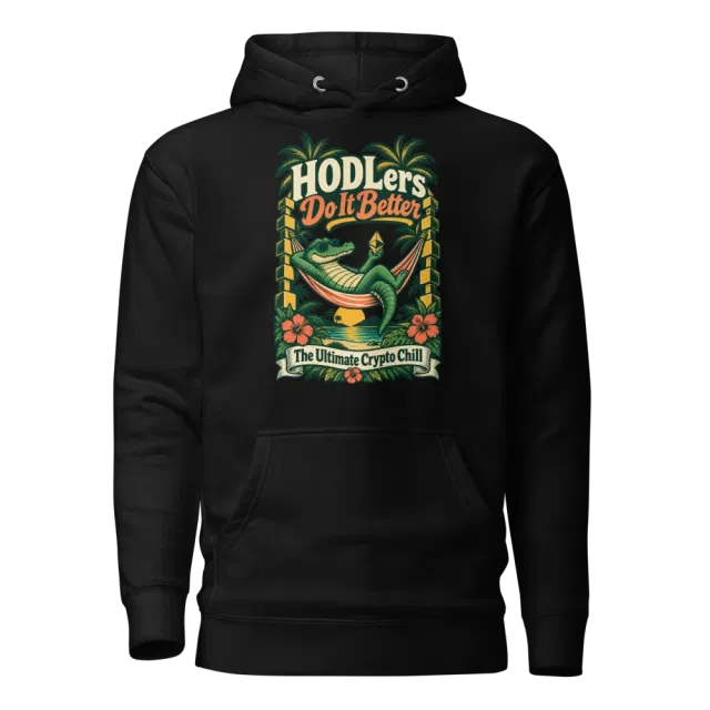 HODLers Do It Better The Ultimate Crypto Chill Hoodie in Black