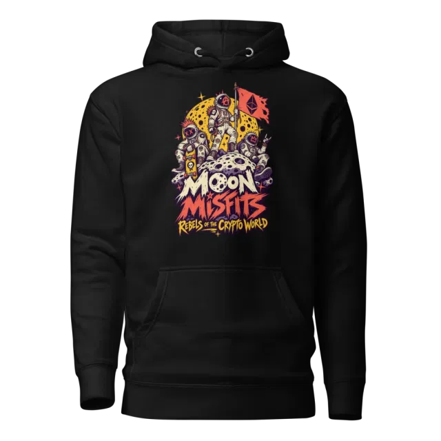 Moon Misfits Rebels of the Crypto World Hoodie in Black