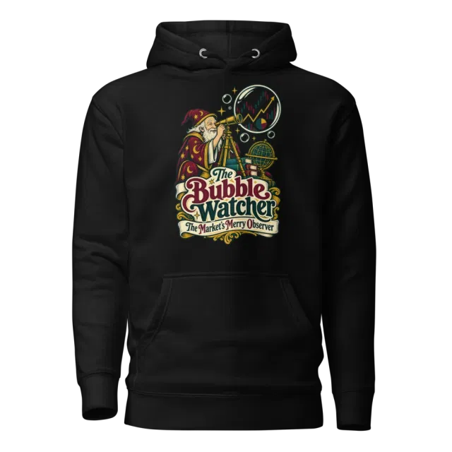 The Bubble Watcher The Market’s Merry Observer Hoodie in Black