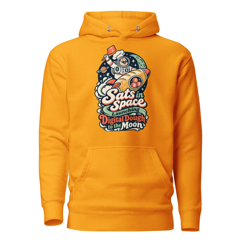 Sats in Space Launching Digital Dough to the Moon Hoodie