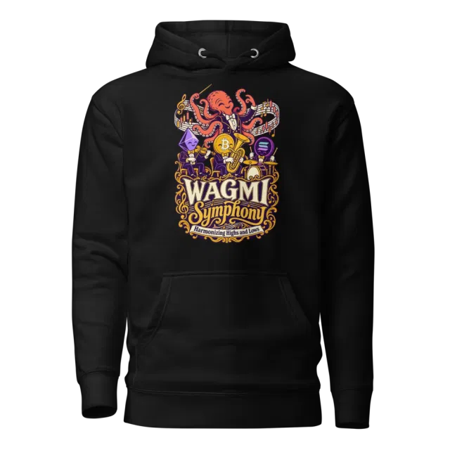 WAGMI Symphony Harmonizing Highs and Lows Hoodie in Black