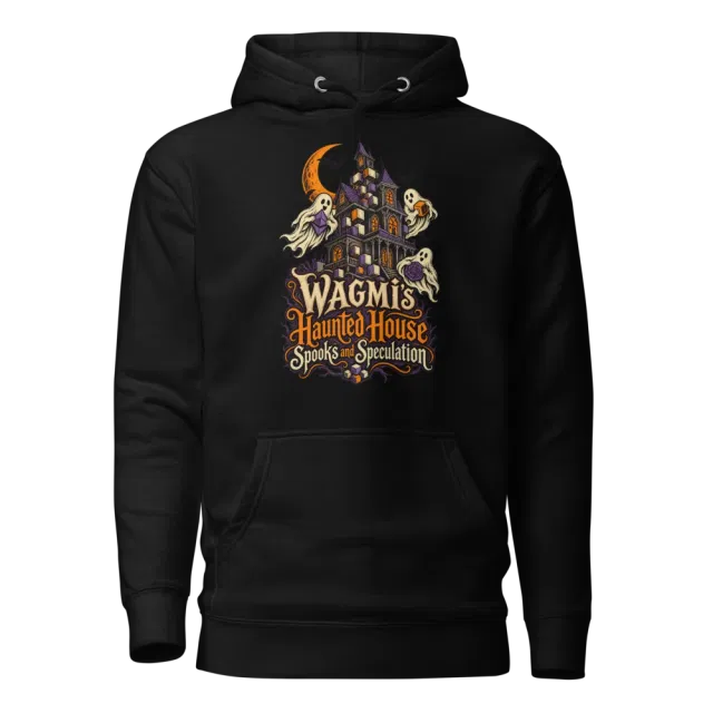 WAGMI’s Haunted House Spooks and Speculation Hoodie in Black