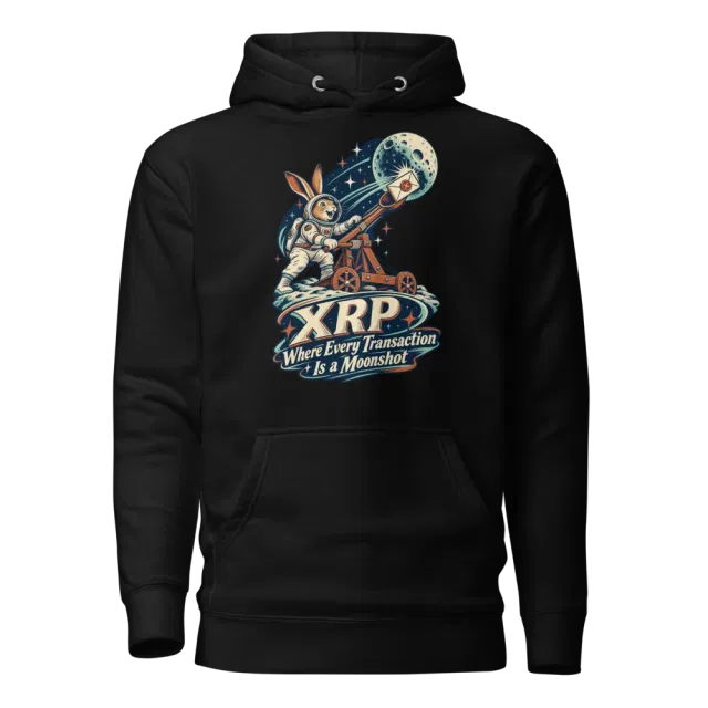 XRP Where Every Transaction Is a Moonshot Hoodie in Black