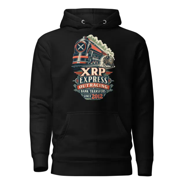 XRP Express Outracing Bank Transfers Since 2012 Hoodie in Black