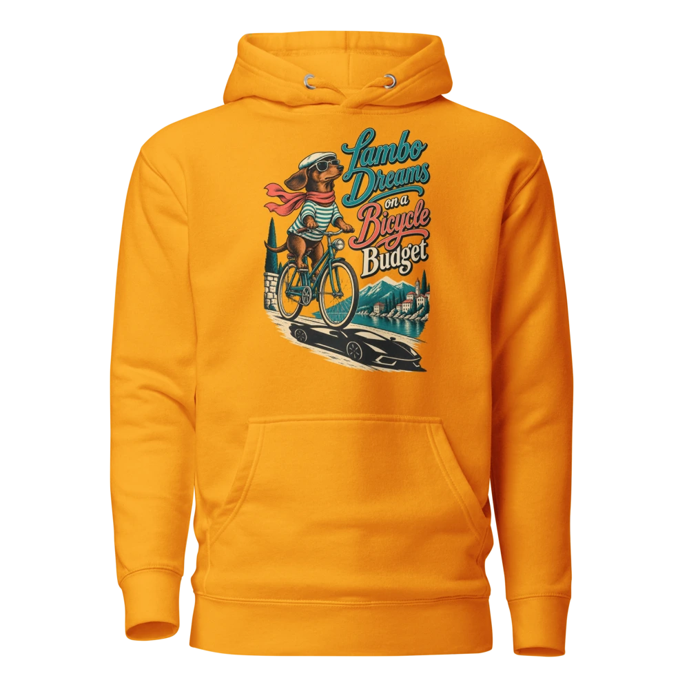 Lambo Dreams on a Bicycle Budget Hoodie