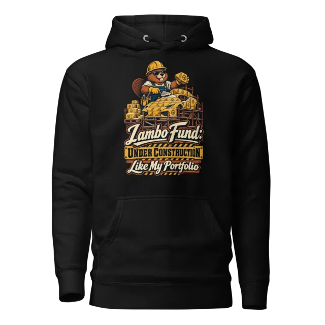 Lambo Fund: Under Construction Like My Portfolio Hoodie in Black
