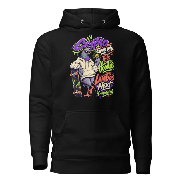 Crypto Gave Me This Hoodie, Lambo’s Next (Hopefully) Hoodie in Black