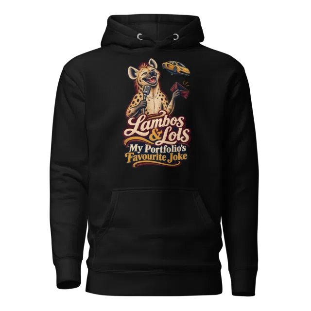 Lambos & Lols My Portfolio’s Favourite Joke Hoodie in Black