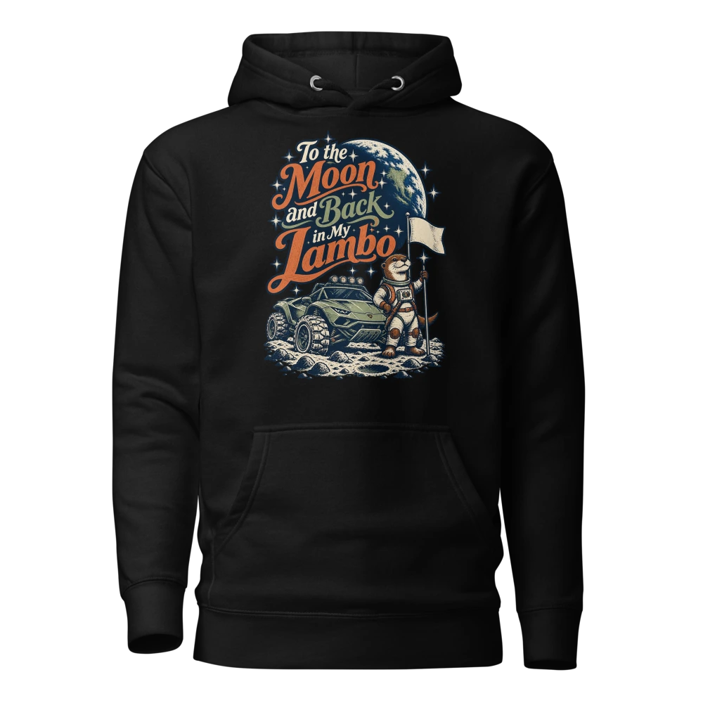 To the Moon and Back in My Lambo Hoodie in Black