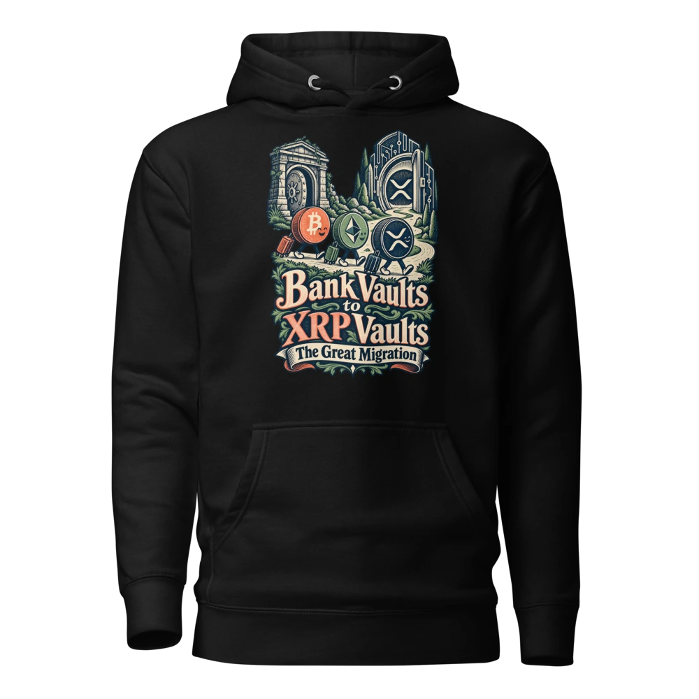 Bank Vaults to XRP Vaults The Great Migration Hoodie in Black