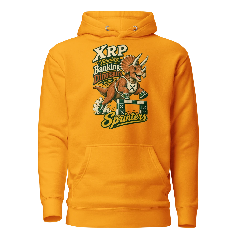 XRP Turning Banking Dinosaurs into Sprinters Hoodie
