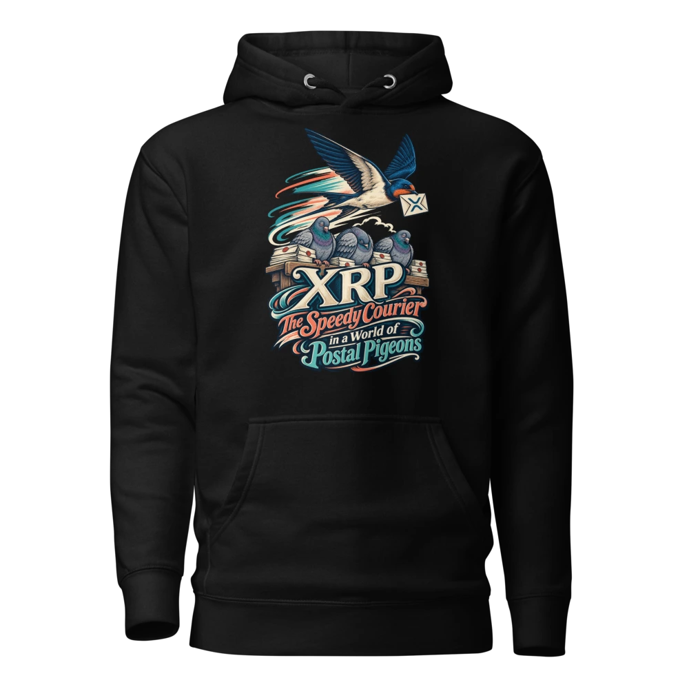 XRP The Speedy Courier in a World of Postal Pigeons Hoodie in Black