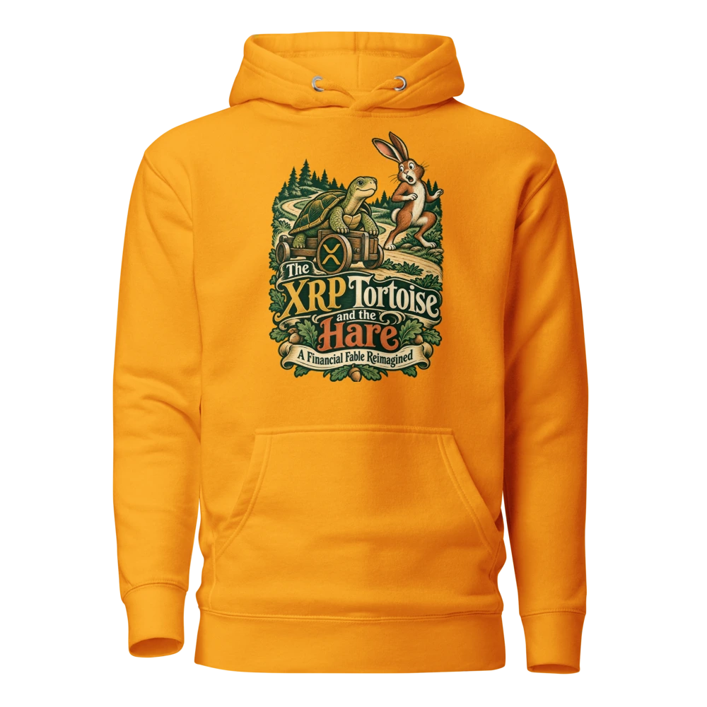 The XRP Tortoise and the Hare A Financial Fable Reimagined Hoodie