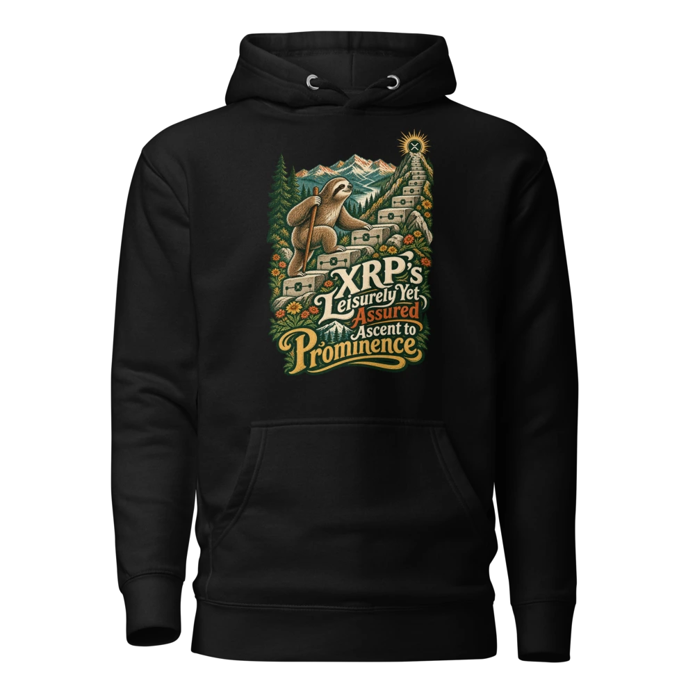 XRP’s Leisurely Yet Assured Ascent to Prominence Hoodie in Black