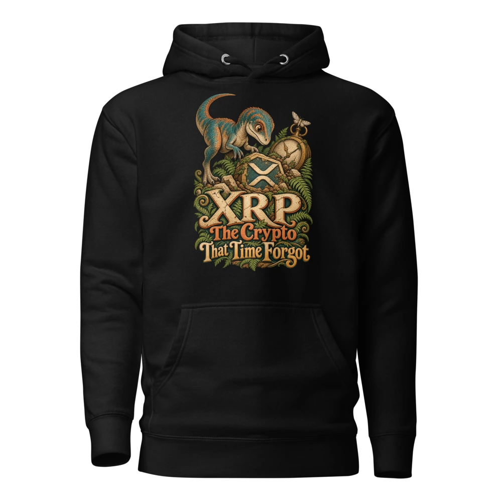 XRP The Crypto That Time Forgot Hoodie in Black