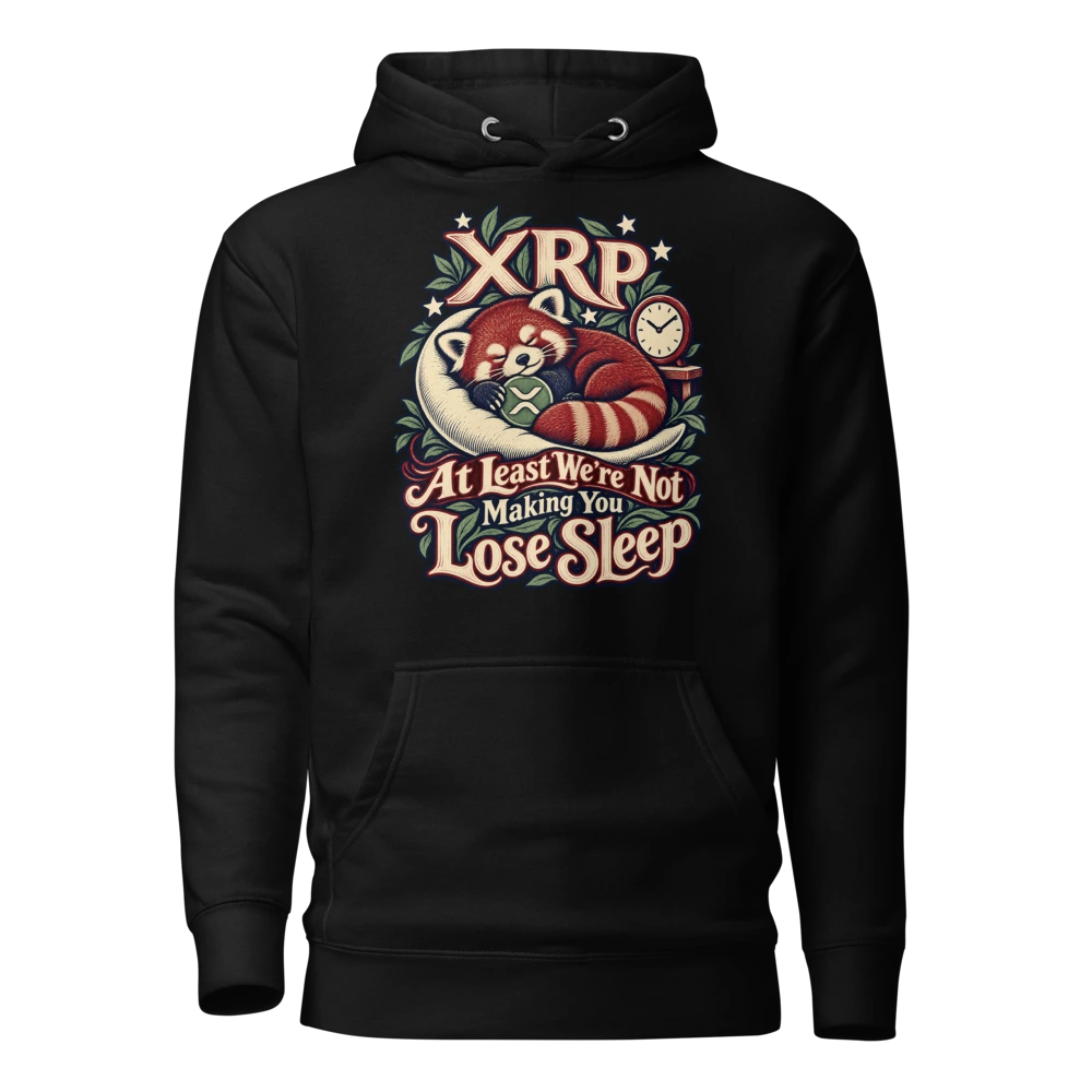 XRP At Least We’re Not Making You Lose Sleep Hoodie in Black