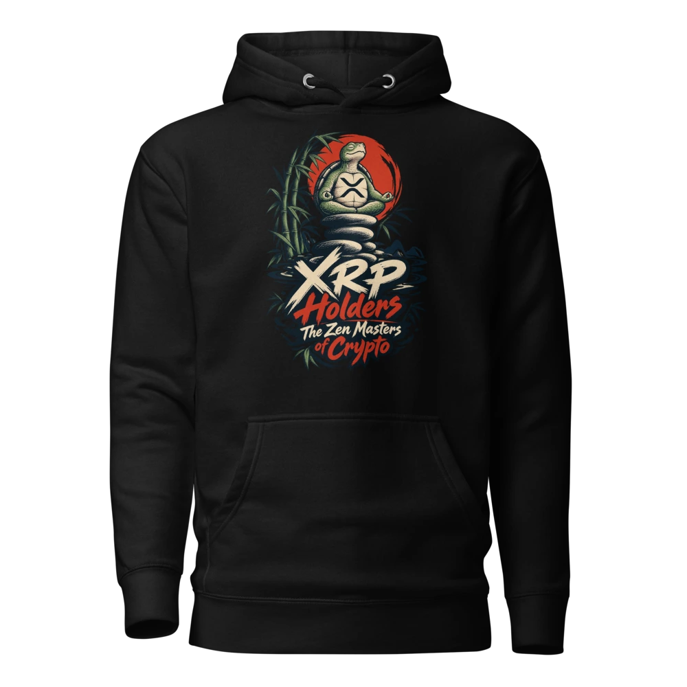 XRP Holders The Zen Masters of Crypto Hoodie in Black