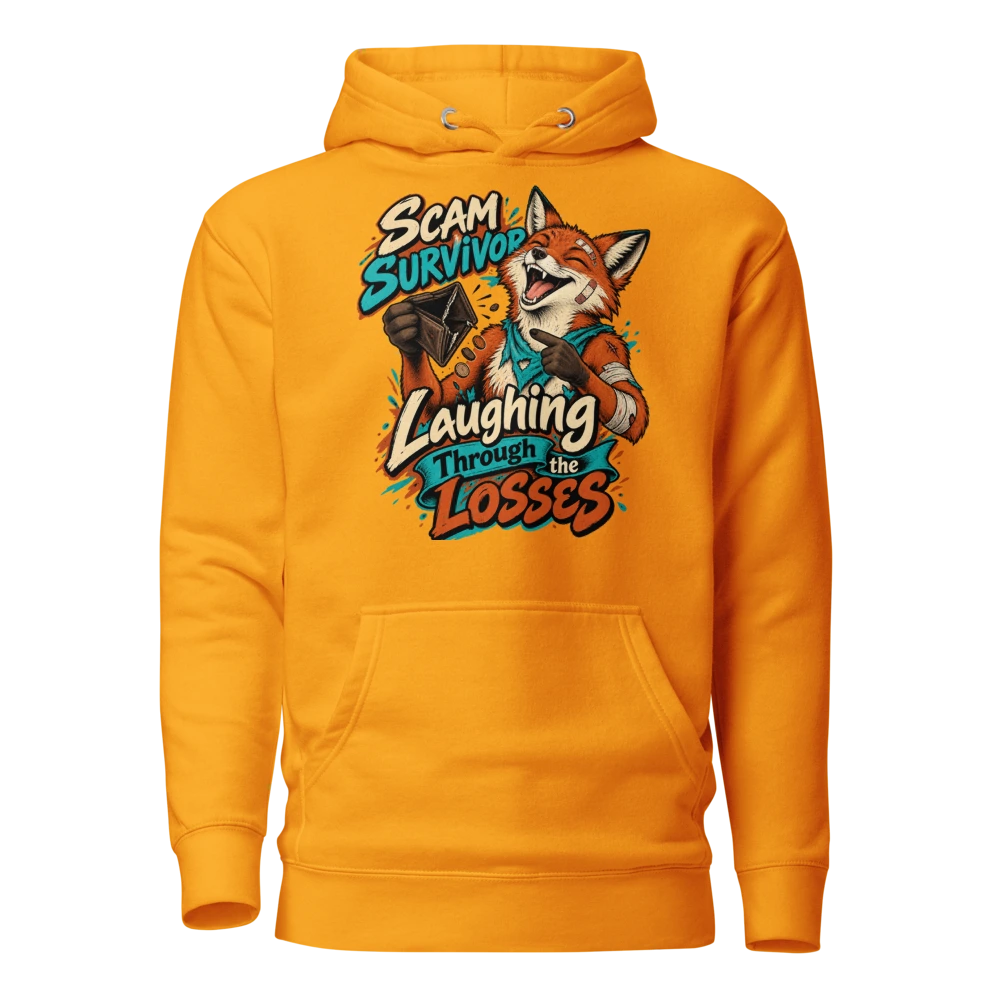 Scam Survivor Laughing Through the Losses Hoodie