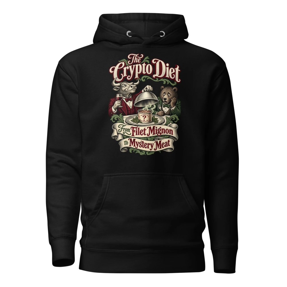 The Crypto Diet From Filet Mignon to Mystery Meat Hoodie in Black