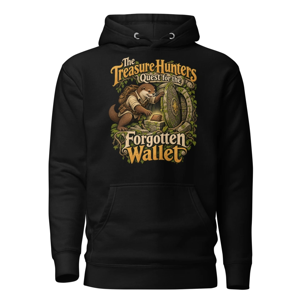The Treasure Hunters Quest for the Forgotten Wallet Hoodie in Black