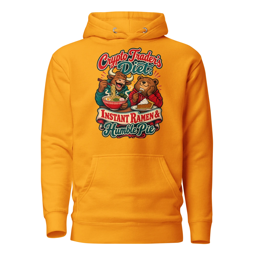 Crypto Trader’s Diet: Instant Ramen & Humble Pie Hoodie