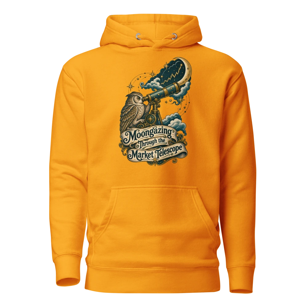 Moongazing Through the Market Telescope Hoodie