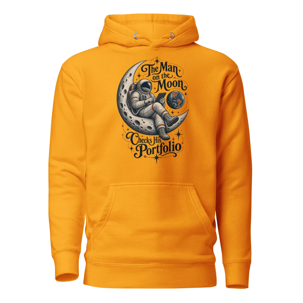 The Man on the Moon Checks His Portfolio Hoodie