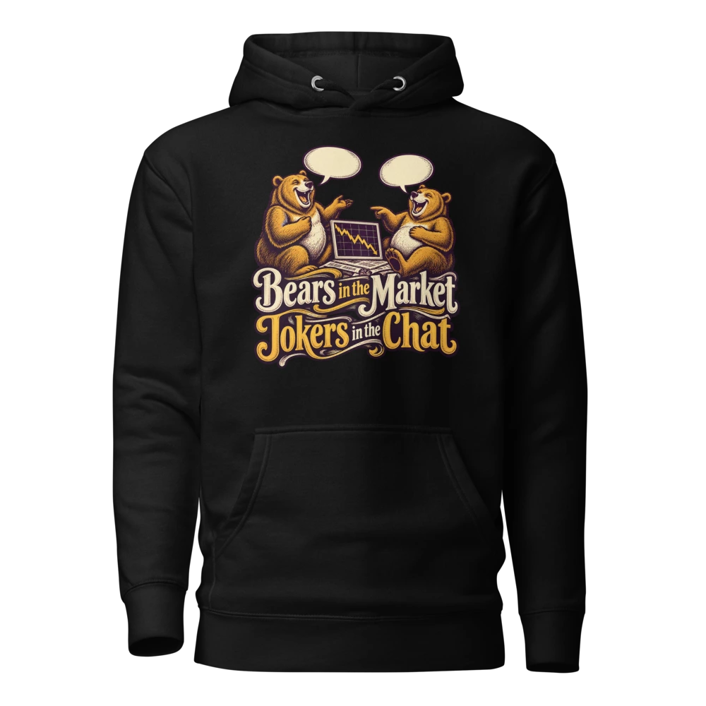 Bears in the Market Jokers in the Chat Hoodie in Black