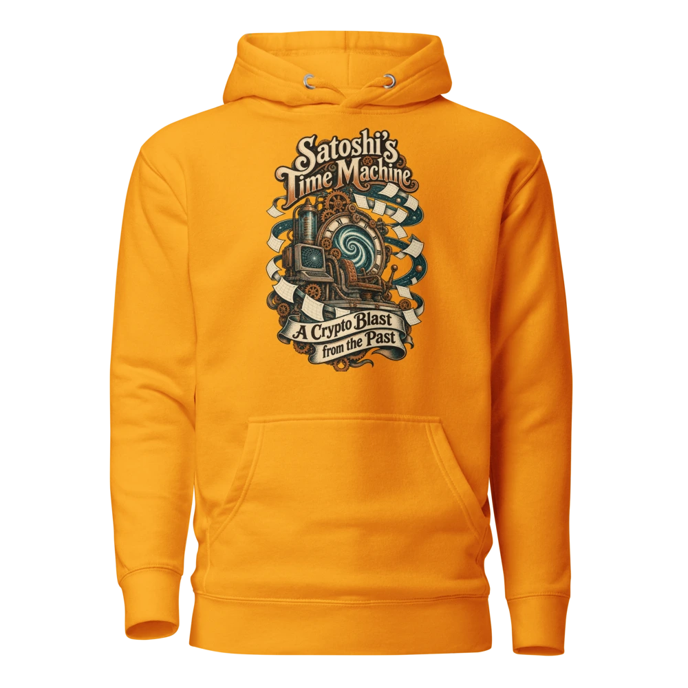 Satoshi’s Time Machine A Crypto Blast from the Past Hoodie