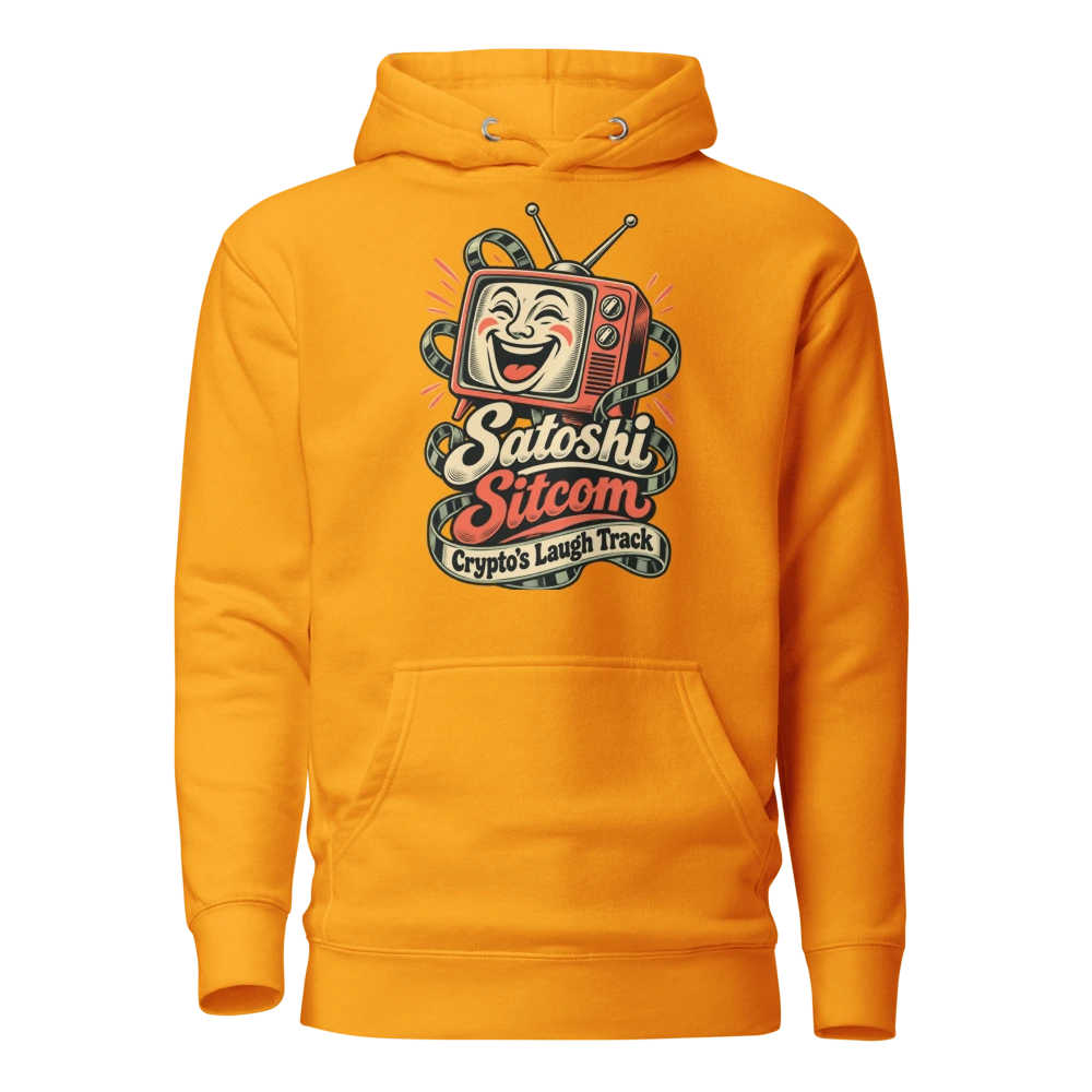 Satoshi Sitcom Crypto’s Laugh Track Hoodie