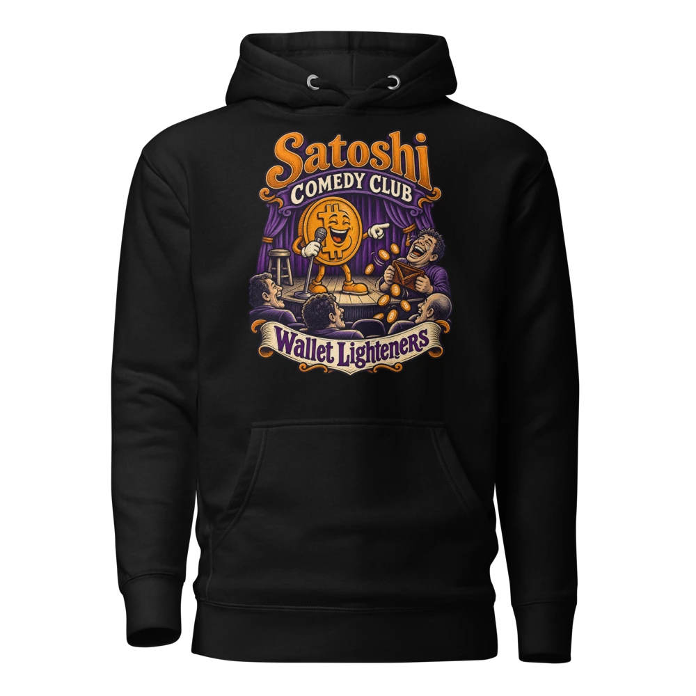 Satoshi Comedy Club Wallet Lighteners Hoodie in Black