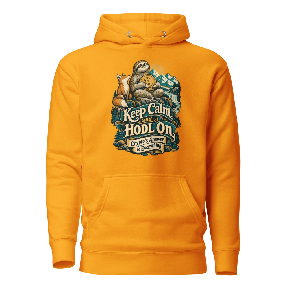 Keep Calm and HODL On Crypto’s Answer to Everything Hoodie
