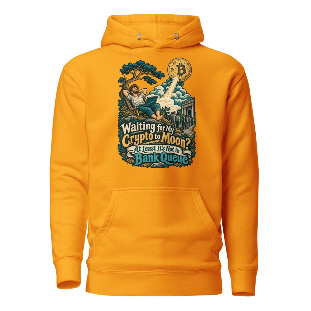 Waiting for My Crypto to Moon? At Least It’s Not in Bank Queue Hoodie