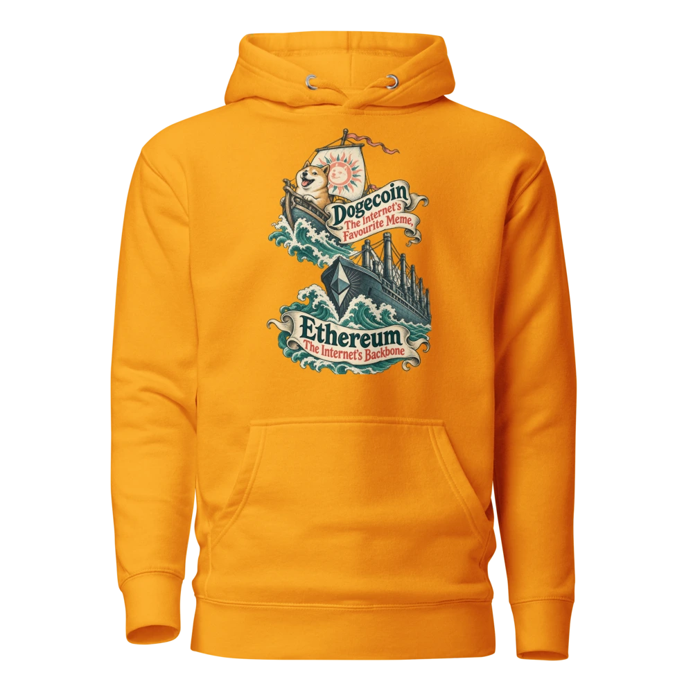 Dogecoin The Internet’s Favourite Meme, Ethereum The Internet’s Backbone Hoodie