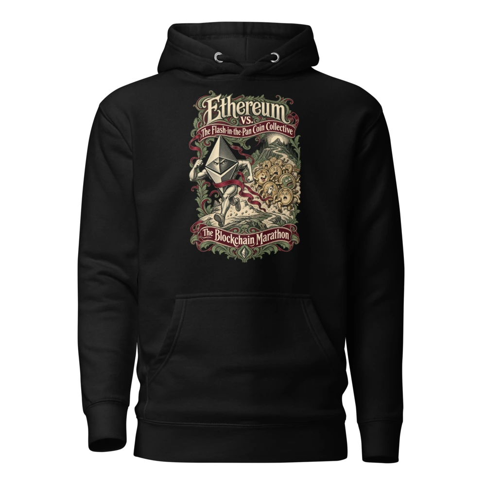 Ethereum vs. The Flash-in-the-Pan Coin Collective The Blockchain Marathon Hoodie in Black