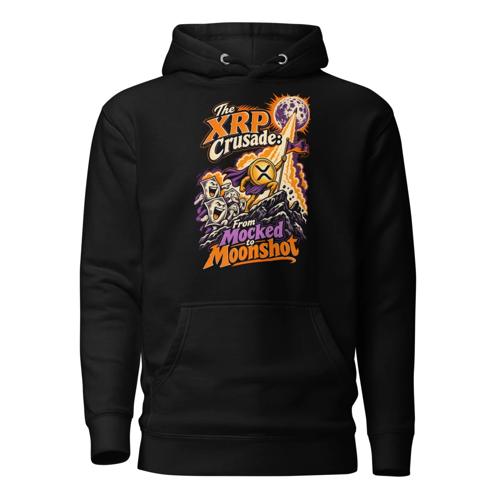 The XRP Crusade: From Mocked to Moonshot Hoodie in Black