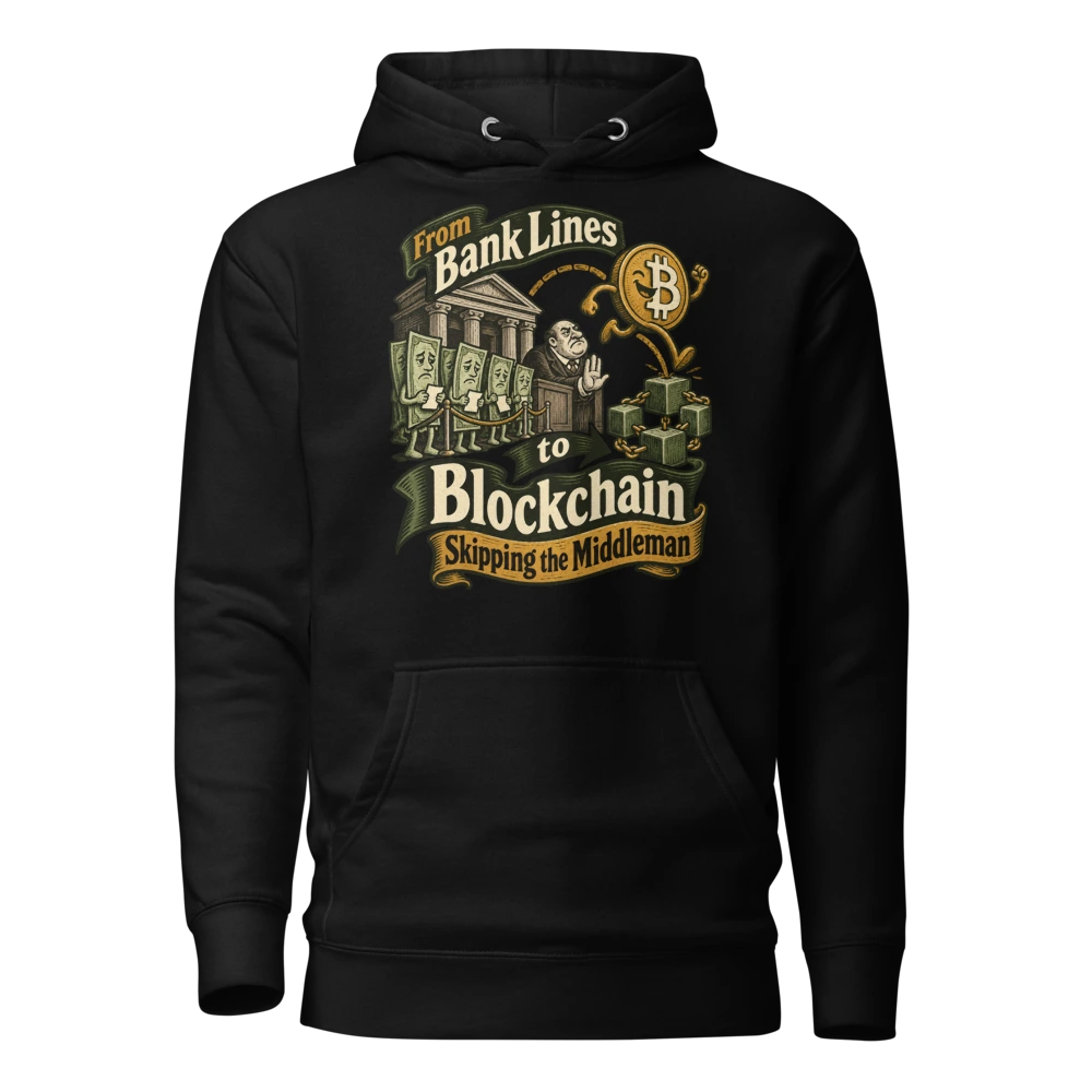 From Bank Lines to Blockchain Skipping the Middleman Hoodie
