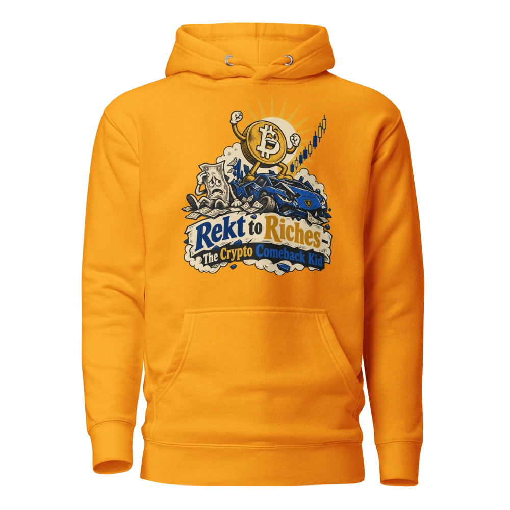 Rekt to Riches – The Crypto Comeback Kid Hoodie