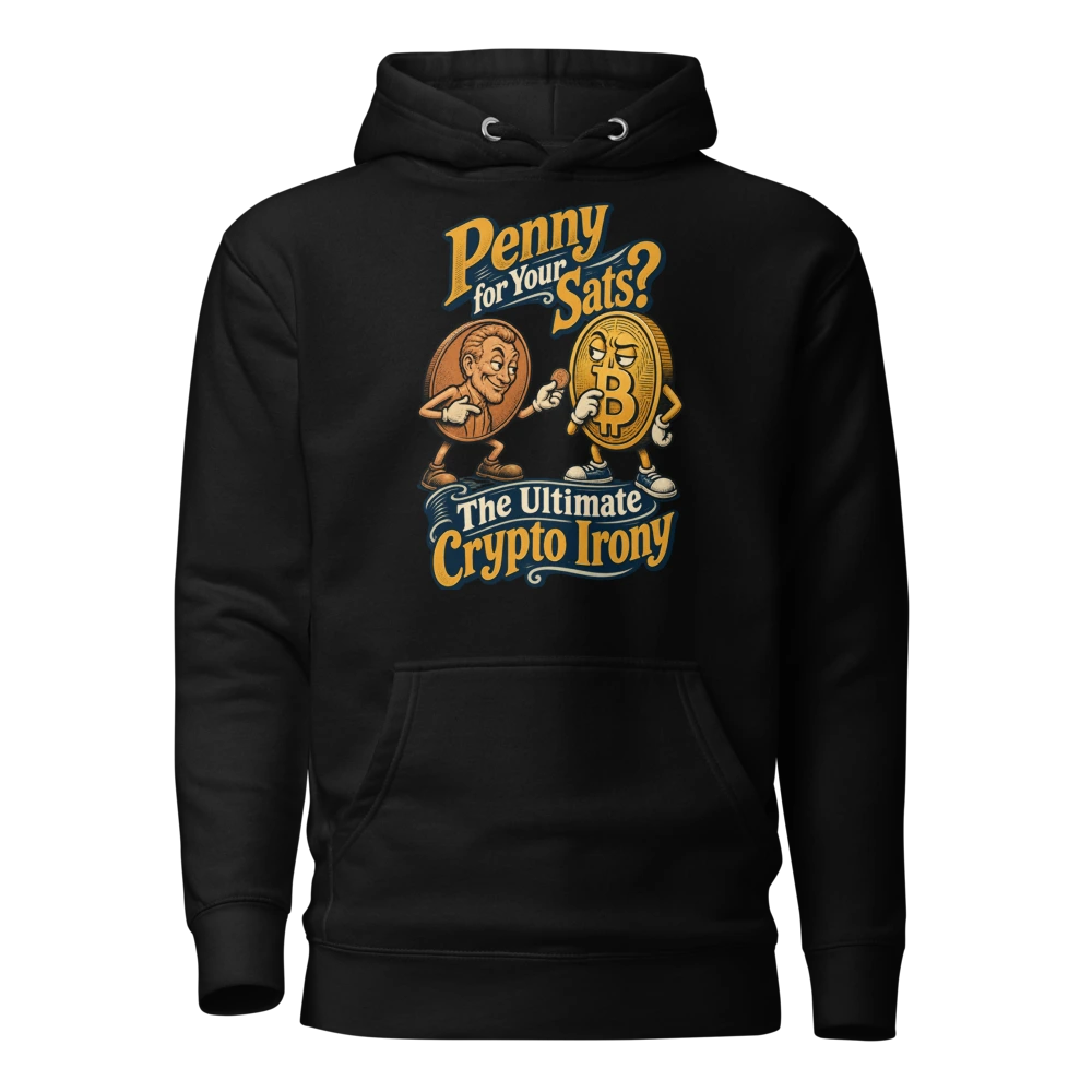 Penny for Your Sats? The Ultimate Crypto Irony Hoodie