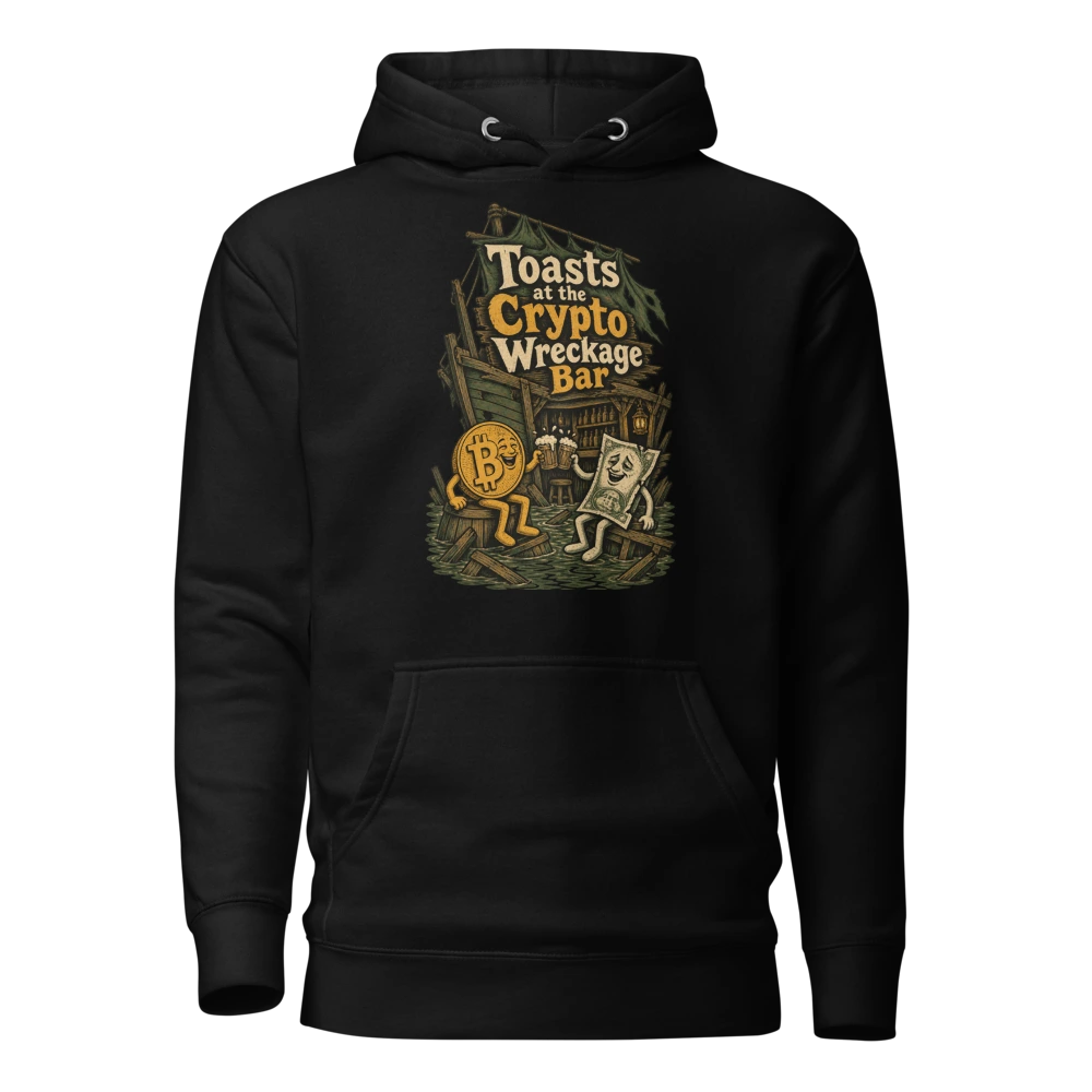 Toasts at the Crypto Wreckage Bar Hoodie