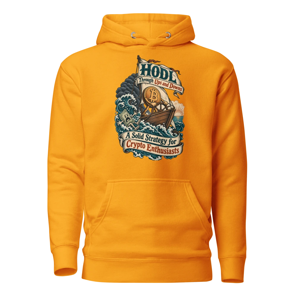 HODL Through Ups and Downs A Solid Strategy for Crypto Enthusiasts Hoodie