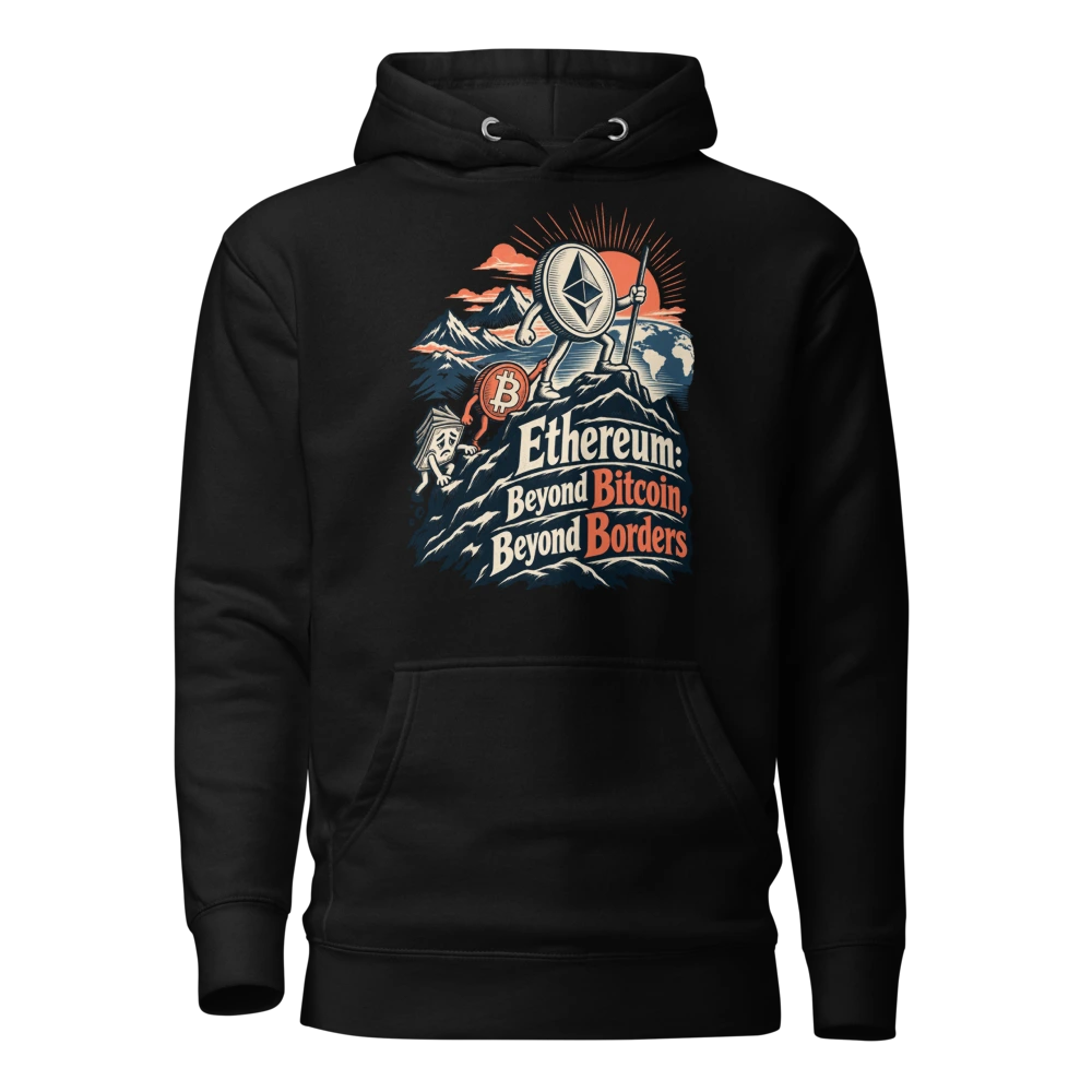 Ethereum: Beyond Bitcoin, Beyond Borders Hoodie in Black