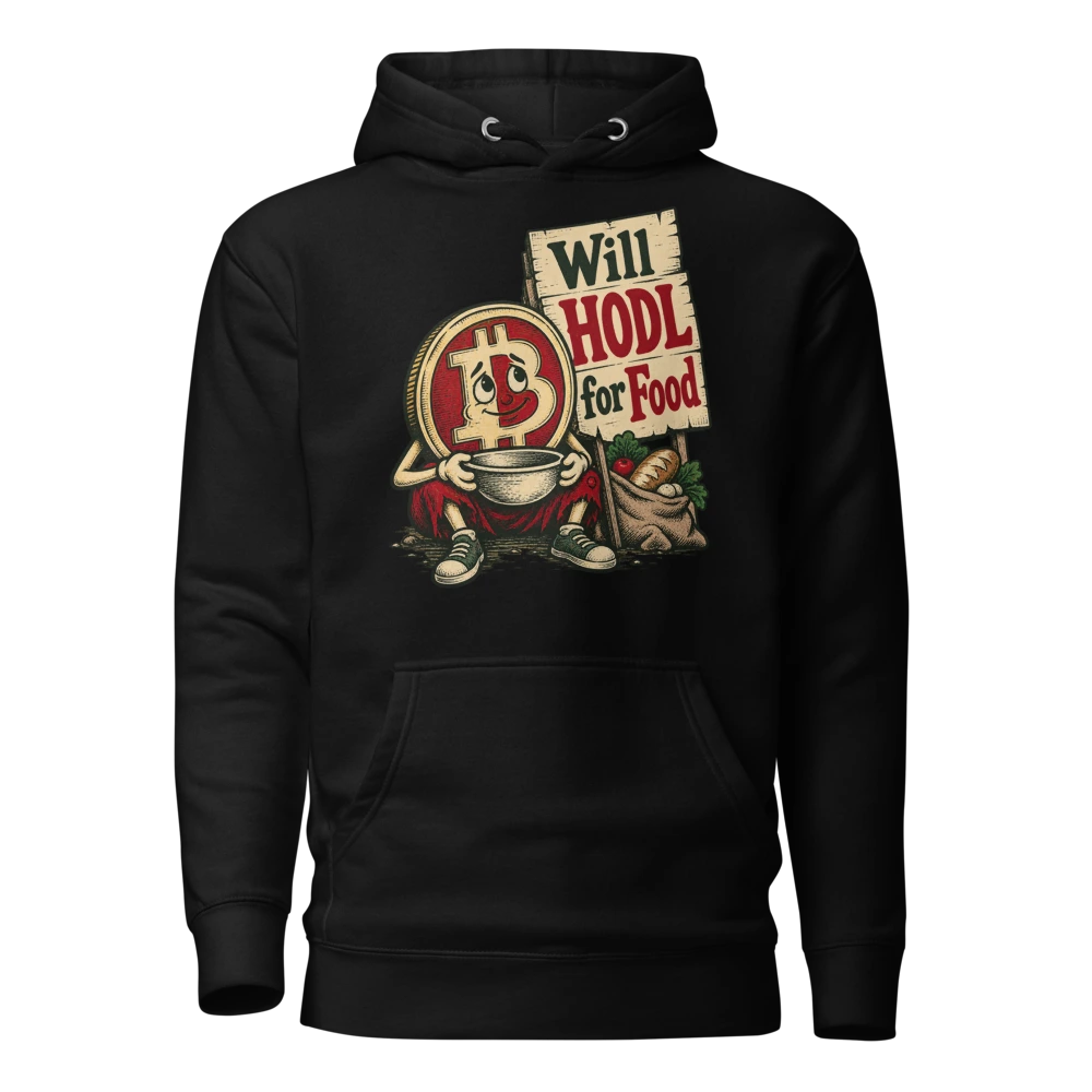 Will HODL for Food Hoodie in Black