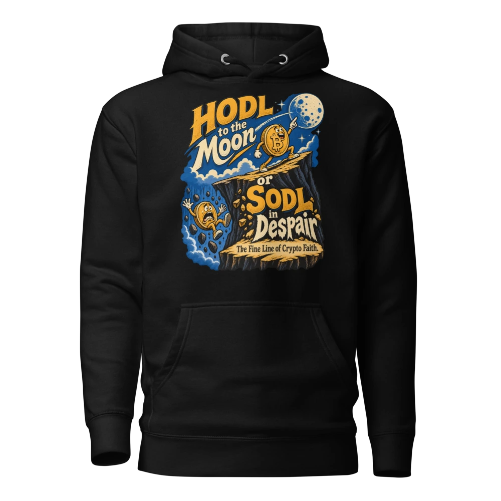 HODL to the Moon or SODL in Despair The Fine Line of Crypto Faith. Hoodie