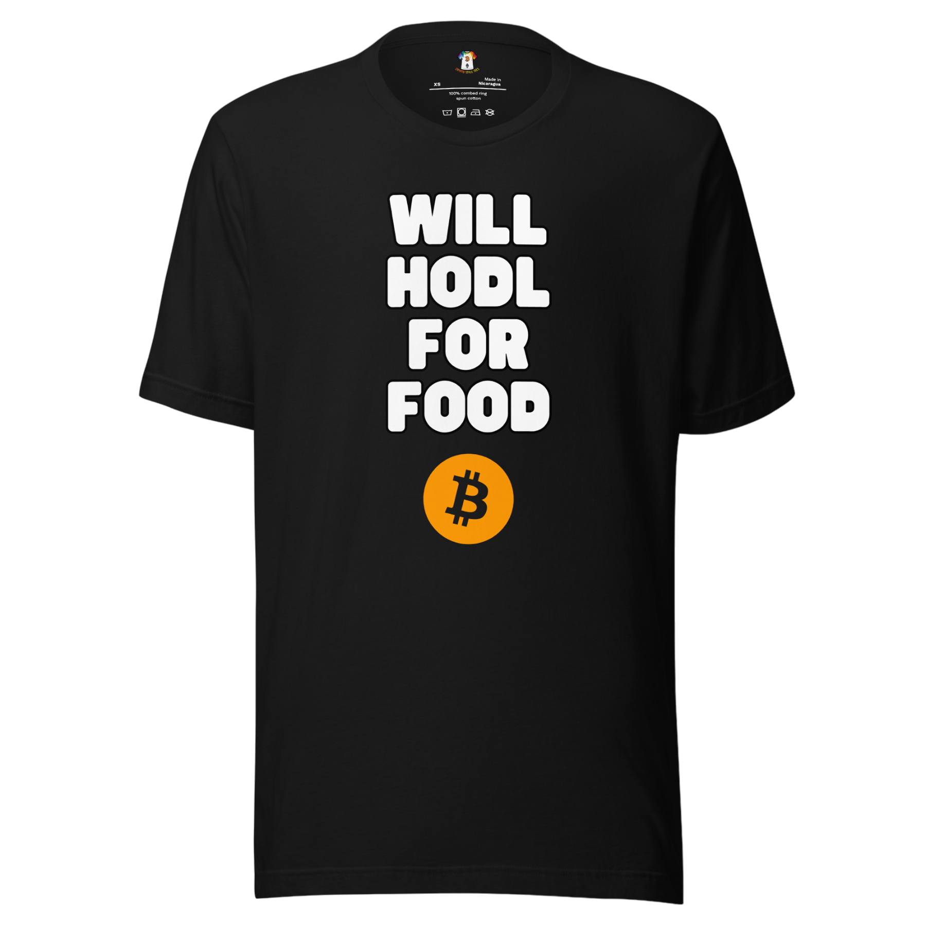 Bitcoin Collection willhodl for food Tshirts