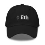 Monochrome Elegance Ethereum's Dad Cap for the Discerning