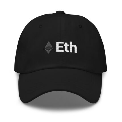 Monochrome Elegance Ethereum's Dad Cap for the Discerning